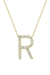 Suzy Levian Dnu 0 Units Sold  14k Diamond Initial Necklace (a-z) In Gold - R