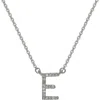 Suzy Levian Diamond Pavé Initial Pendant Necklace In White- E