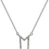 Suzy Levian Diamond Pavé Initial Pendant Necklace In White- M
