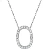 Suzy Levian Diamond Pavé Initial Pendant Necklace In White- O