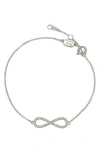 Suzy Levian Diamonds 14k Gold Diamond Infinity Bracelet In White
