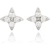 Suzy Levian Diamonds Diamond Star Stud Earrings In White
