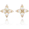 Suzy Levian Diamonds Diamond Star Stud Earrings In Yellow