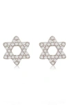 Suzy Levian Diamonds Pavé Diamond Star Of David Stud Earrings