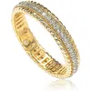 Suzy Levian French Filigree Cubic Zirconia Eternity Ring In Yellow