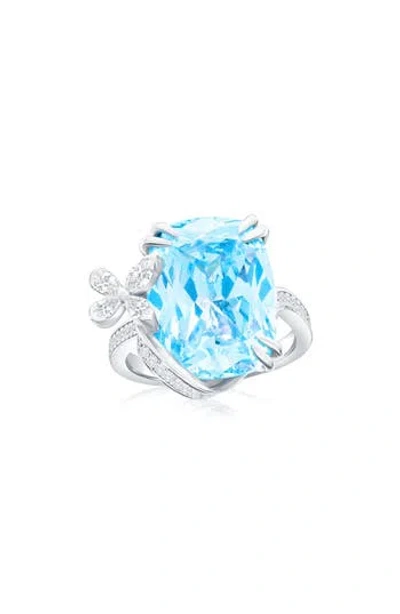 Suzy Levian Gala Firework Butterfly Ring In Metallic