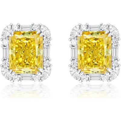 Suzy Levian Gala Firework Stud Earrings In Gold