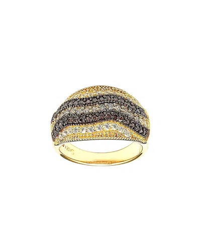 Suzy Levian Gold Over Silver Cz Ring