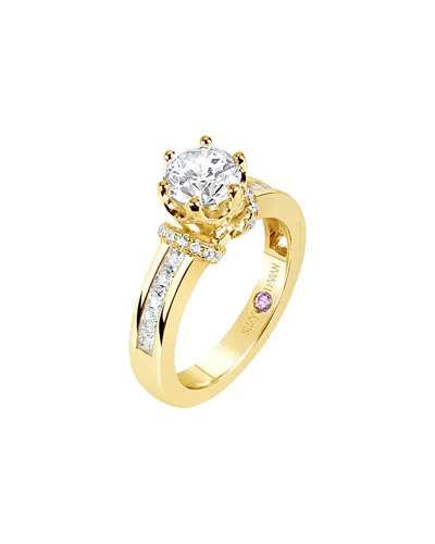 Suzy Levian Gold Over Silver Cz Ring