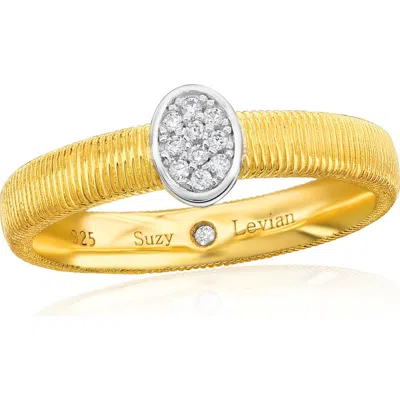 Suzy Levian Golden Helix Oval Coil Ring