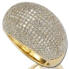 Suzy Levian Goldplated Sterling Silver Pave Dome Cubic Zirconia Ring In Silver