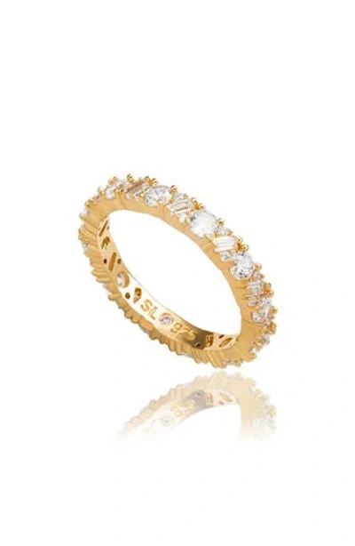 SUZY LEVIAN SUZY LEVIAN MIXED CUT CUBIC ZIRCONIA ETERNITY BAND RING