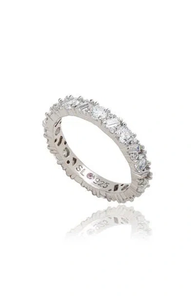 SUZY LEVIAN SUZY LEVIAN MIXED CUT CUBIC ZIRCONIA ETERNITY BAND RING
