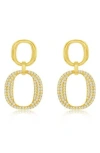 Suzy Levian Pavé Cubic Zirconia Drop Earrings