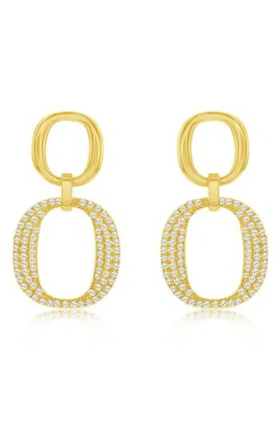 Suzy Levian Pavé Cubic Zirconia Drop Earrings