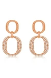 Suzy Levian Pavé Cubic Zirconia Drop Earrings