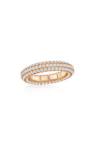 Suzy Levian Pavé Cubic Zirconia Round Eternity Band Ring