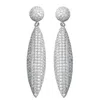 Suzy Levian Pave Cubic Zirconia Sterling Silver Earrings In Silver