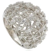Suzy Levian Pave Cubic Zirconia Sterling Silver Ring In Silver