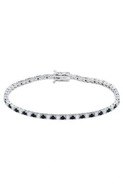 Suzy Levian Pavé Tennis Bracelet In Green