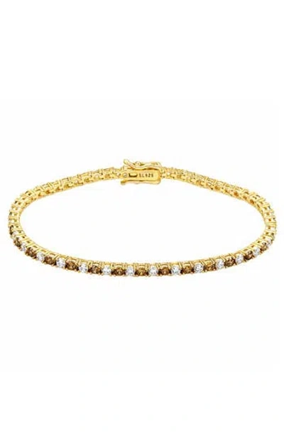 Suzy Levian Pavé Tennis Bracelet In Green