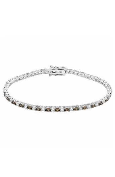 Suzy Levian Pavé Tennis Bracelet In Metallic
