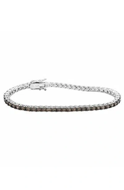 Suzy Levian Pavé Tennis Bracelet In Metallic