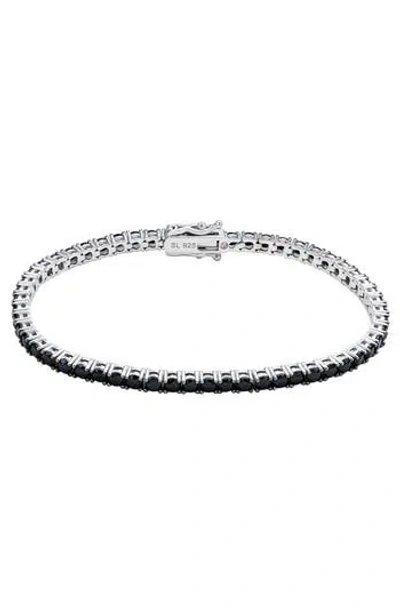 Suzy Levian Pavé Tennis Bracelet In Gray