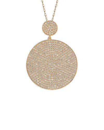 Suzy Levian Rose Gold Vermeil Cz Pendant