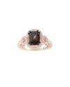 Suzy Levian Rose Gold Vermeil Cz Ring