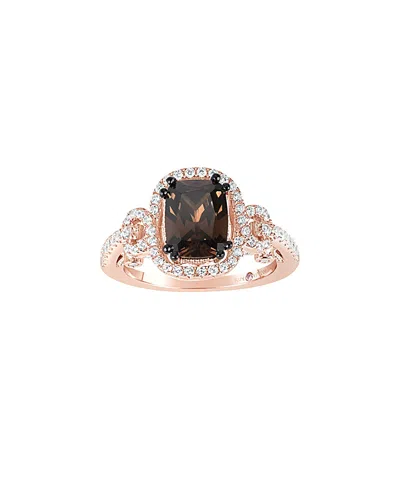 Suzy Levian Rose Gold Vermeil Cz Ring