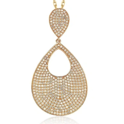 Suzy Levian Rose Gold Vermeil Cz Pendant