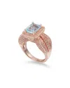 Suzy Levian Sterling Silver 5.25 Tcw Blue Topaz Ring