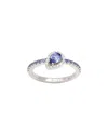 SUZY LEVIAN SUZY LEVIAN SILVER 0.02 CT. TW. DIAMOND & GEMSTONE RING