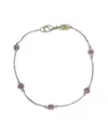 Suzy Levian Silver 0.02 Ct. Tw. Diamond & Sapphire Bracelet