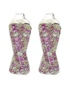 Suzy Levian Silver 0.02 Ct. Tw. Diamond & Sapphire Earrings