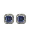 Suzy Levian Silver 0.02 Ct. Tw. Diamond & Sapphire Earrings