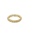 Suzy Levian Silver 0.02 Ct. Tw. Diamond & Sapphire Eternity Ring