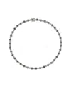 Suzy Levian Silver 0.02 Ct. Tw. Diamond & Sapphire Necklace