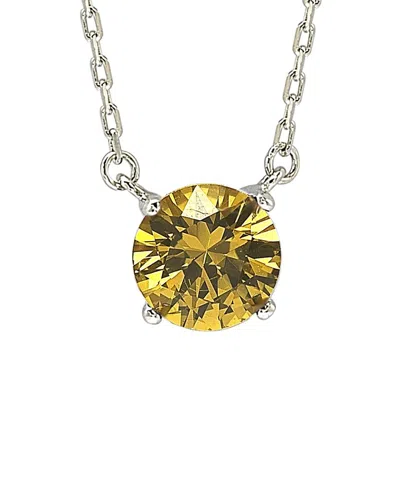 Suzy Levian Silver 0.02 Ct. Tw. Diamond & Sapphire Necklace