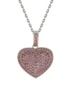 Suzy Levian Silver 0.02 Ct. Tw. Diamond & Sapphire Pendant