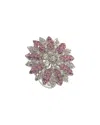 Suzy Levian Silver 0.02 Ct. Tw. Diamond & Sapphire Ring