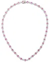 Suzy Levian Silver 0.02 Ct. Tw. Diamond & Sapphire Statement Necklace