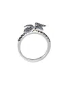 Suzy Levian Silver 0.02 Ct. Tw. Diamond & Sapphire Statement Ring
