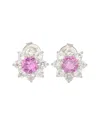 Suzy Levian Silver 0.02 Ct. Tw. Diamond & Sapphire Studs