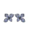 Suzy Levian Sterling Silver Pink Sapphire Flower Earrings