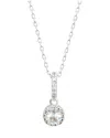 Suzy Levian Silver 0.02 Ct. Tw. Diamond & White Topaz Pendant