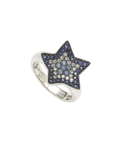 Suzy Levian Silver 0.58 Ct. Tw. Sapphire Ring