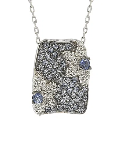 SUZY LEVIAN SUZY LEVIAN SILVER 0.86 CT. TW. SAPPHIRE NECKLACE