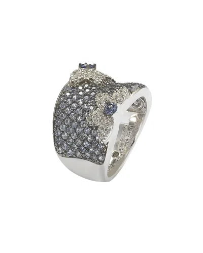 Suzy Levian Silver 1.62 Ct. Tw. Sapphire Ring